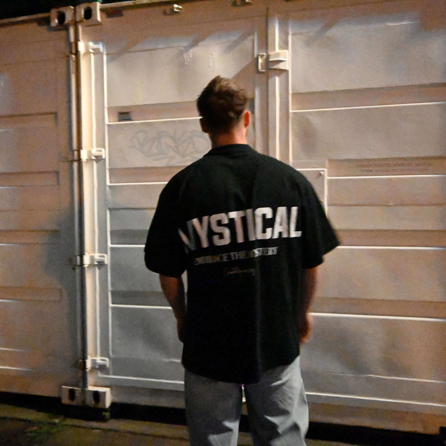Oversized T-Shirt white on black back view