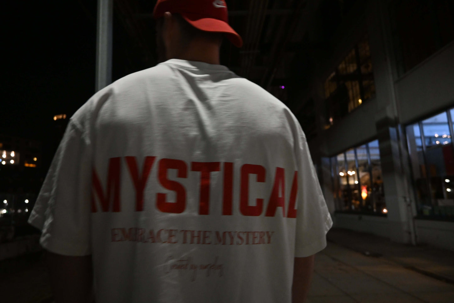 Oversized T-Shirt Red and White back view