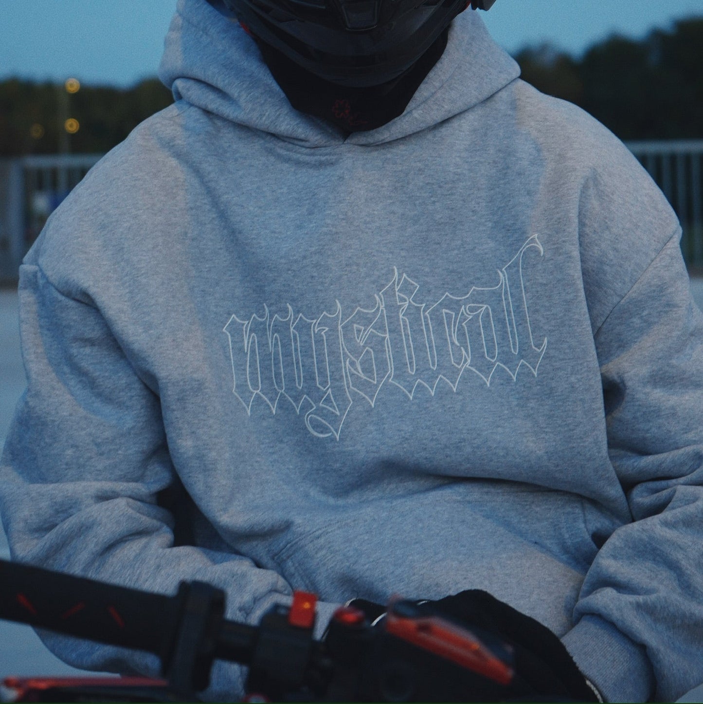 Grey Outline Hoodie